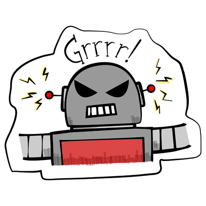 Vintage Robot messages sticker-3