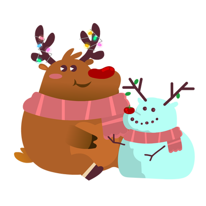 Rudolph the Fluffy Reindeer Stickers messages sticker-3