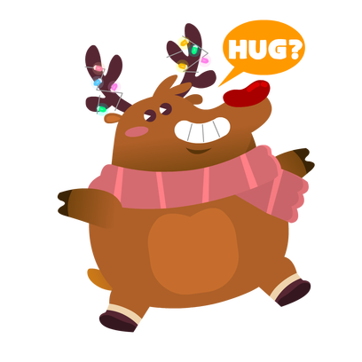 Rudolph the Fluffy Reindeer Stickers messages sticker-5