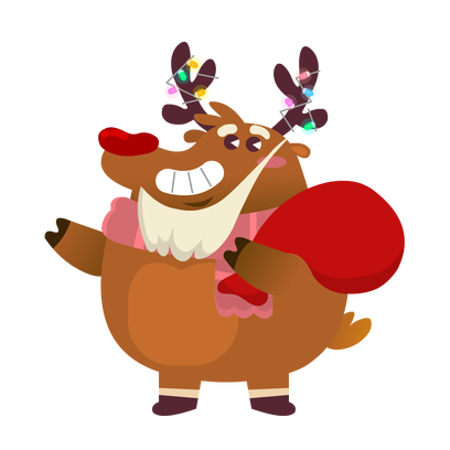 Rudolph the Fluffy Reindeer Stickers messages sticker-0