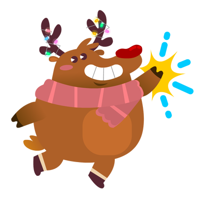 Rudolph the Fluffy Reindeer Stickers messages sticker-6