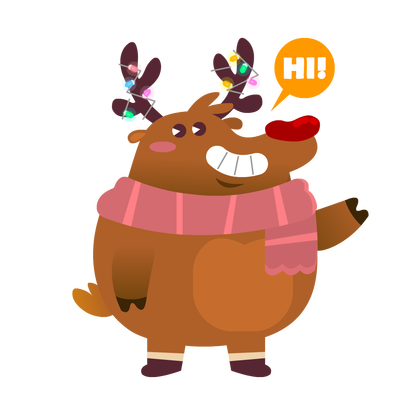 Rudolph the Fluffy Reindeer Stickers messages sticker-1
