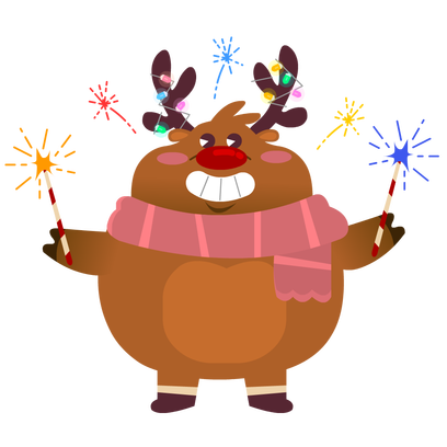 Rudolph the Fluffy Reindeer Stickers messages sticker-4