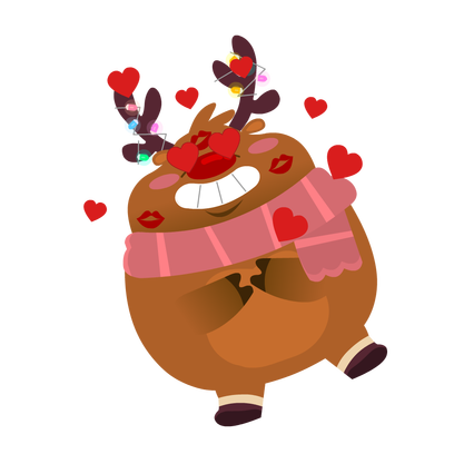 Rudolph the Fluffy Reindeer Stickers messages sticker-2