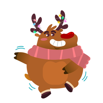 Rudolph the Fluffy Reindeer Stickers messages sticker-11