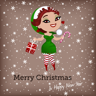 Penelope Pinup Christmas messages sticker-6