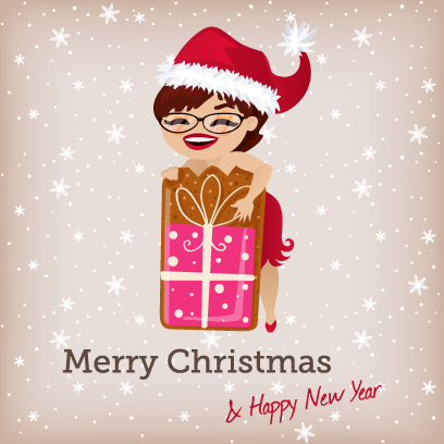 Penelope Pinup Christmas messages sticker-2