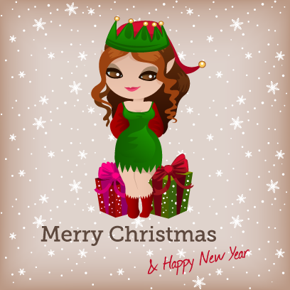 Penelope Pinup Christmas messages sticker-0