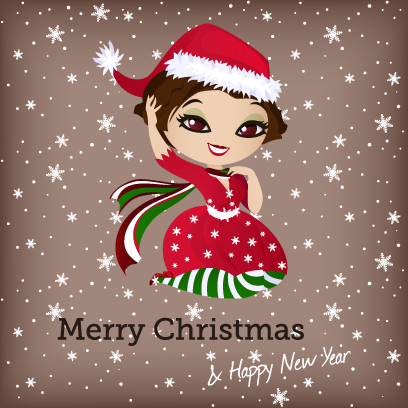 Penelope Pinup Christmas messages sticker-10