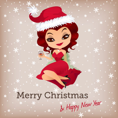 Penelope Pinup Christmas messages sticker-3