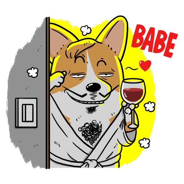 Welshcorgi Mr.LEE & Friends messages sticker-3