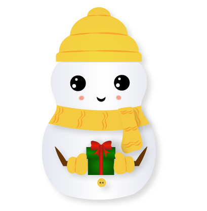 Little Snowman - Christmas Holiday Emoji messages sticker-1