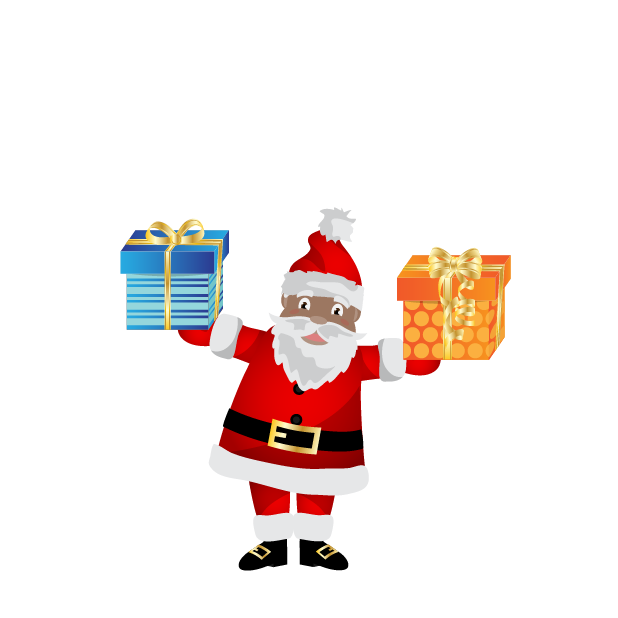 Black Santa (and White Santa!) messages sticker-4