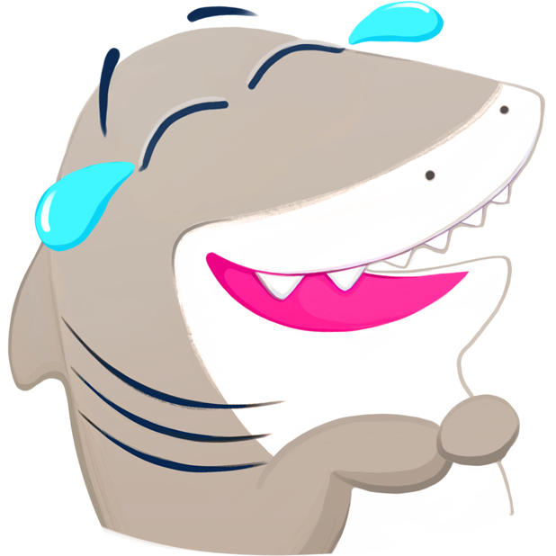 Nice Shark! Good Kitty Cat and Penguin Too! Emoji messages sticker-4
