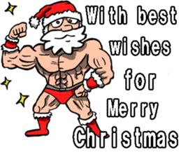 Merry Christmas Wiht Gymnast Santa Claus Stickers messages sticker-3