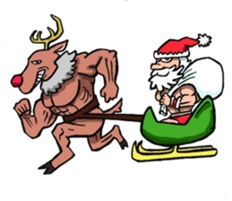 Merry Christmas Wiht Gymnast Santa Claus Stickers messages sticker-6