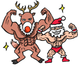 Merry Christmas Wiht Gymnast Santa Claus Stickers messages sticker-1