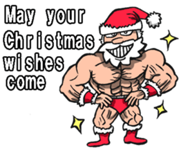 Merry Christmas Wiht Gymnast Santa Claus Stickers messages sticker-2