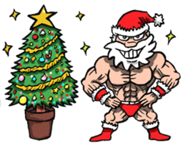 Merry Christmas Wiht Gymnast Santa Claus Stickers messages sticker-0