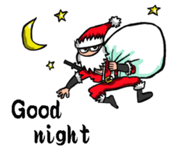 Stickers Of Funny Ninja Santa Claus messages sticker-1