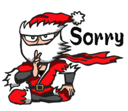 Stickers Of Funny Ninja Santa Claus messages sticker-11