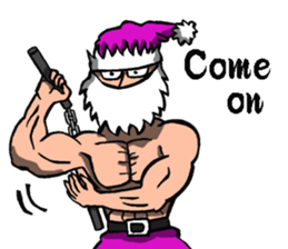 Stickers Of Funny Ninja Santa Claus messages sticker-2