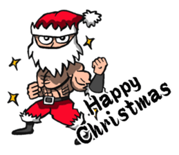 Stickers Of Funny Ninja Santa Claus messages sticker-0