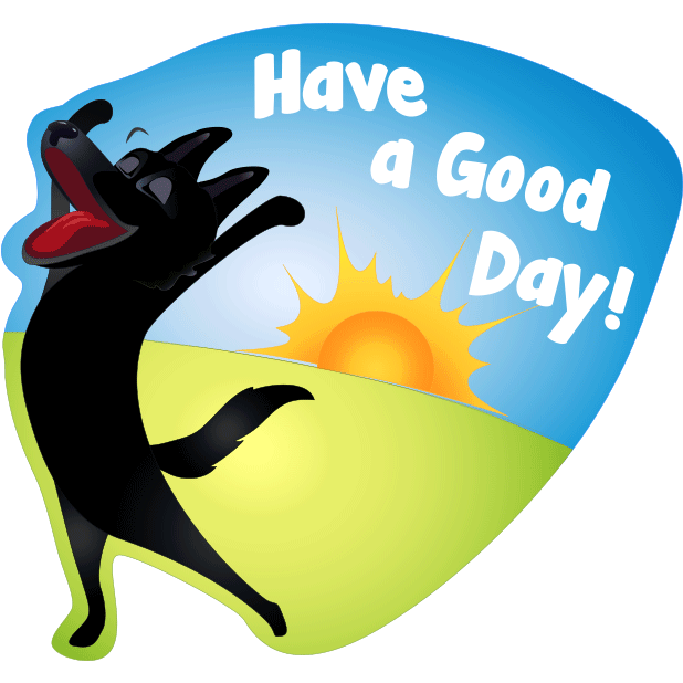 Nero the Black Dog messages sticker-1