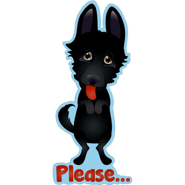 Nero the Black Dog messages sticker-3
