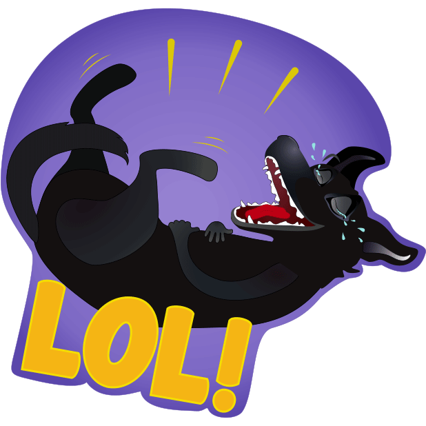 Nero the Black Dog messages sticker-2