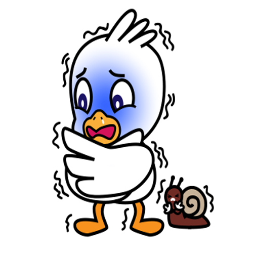 Gull and the snail messages sticker-8