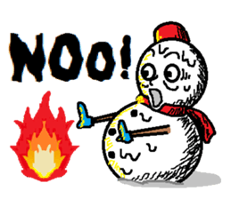 Many Stickers Of A Funny Snowman messages sticker-8