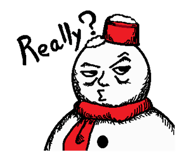Many Stickers Of A Funny Snowman messages sticker-5