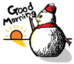 Many Stickers Of A Funny Snowman messages sticker-4