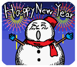 Many Stickers Of A Funny Snowman messages sticker-0
