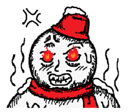 Many Stickers Of A Funny Snowman messages sticker-2