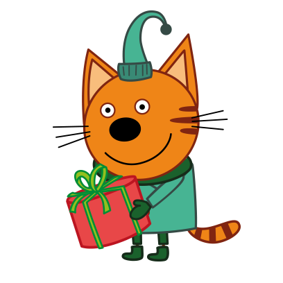 Kid-E-Cats: Winter messages sticker-2