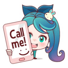 Mobile Girl Stickers messages sticker-0