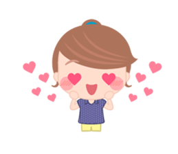 Sweet And Cute Girl Stickers messages sticker-10