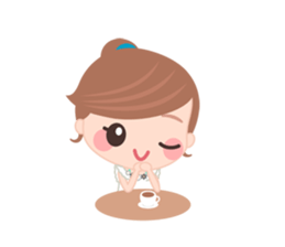 Sweet And Cute Girl Stickers messages sticker-0
