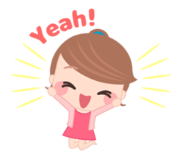 Sweet And Cute Girl Stickers messages sticker-9