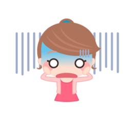 Sweet And Cute Girl Stickers messages sticker-11