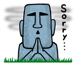 Funny MOAI Statue Stickers messages sticker-10