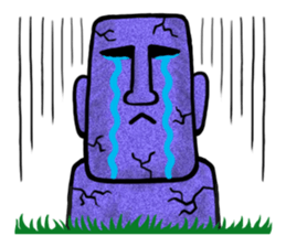 Funny MOAI Statue Stickers messages sticker-5