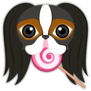 Tri Color Japanese Chin messages sticker-5