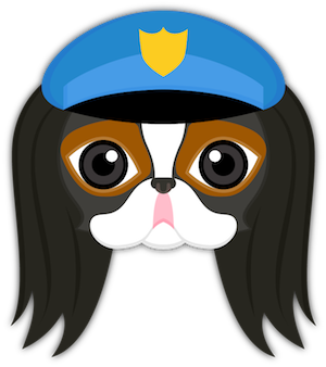 Tri Color Japanese Chin messages sticker-11