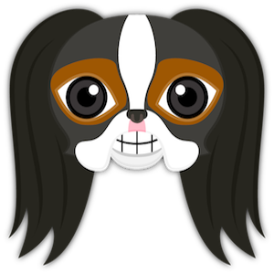Tri Color Japanese Chin messages sticker-0