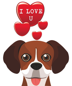 Valentine Dogs messages sticker-3