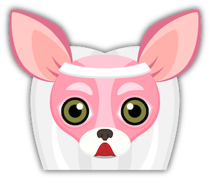 Pink Valentine's Chihuahua messages sticker-1
