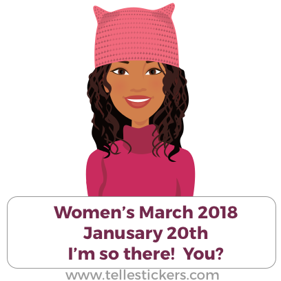 Telle Women's March stickers E messages sticker-6